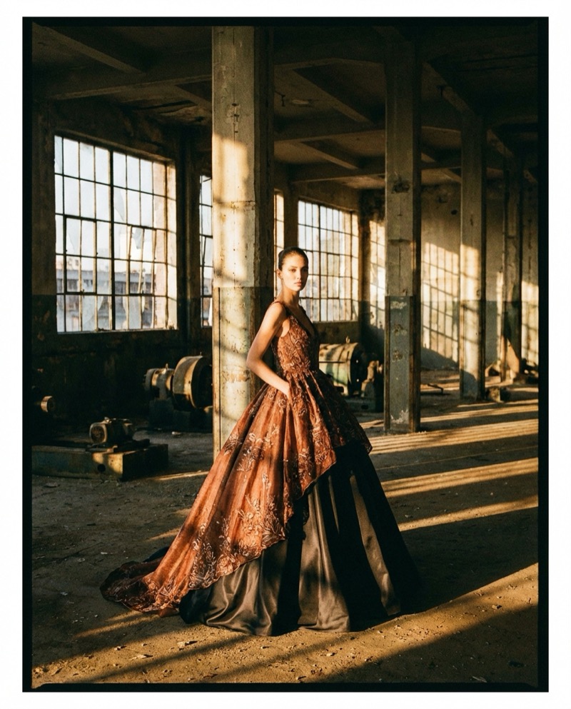 Beispielergebnis: Detailed Image Generation Prompt for Fashion and Portrait Photography