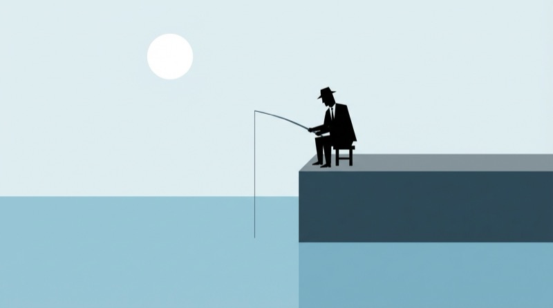 Beispielergebnis: Minimalist Fisherman Illustration