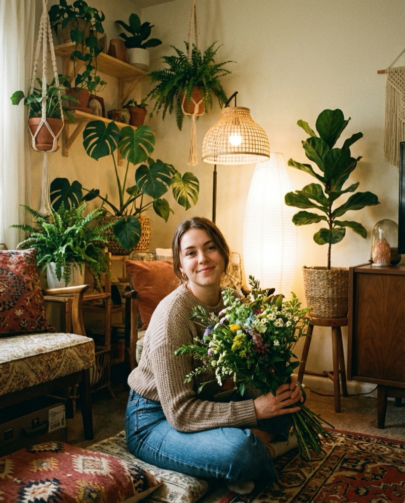 Beispielergebnis: Stilvolles Pflanzen-Bouquet Portrait